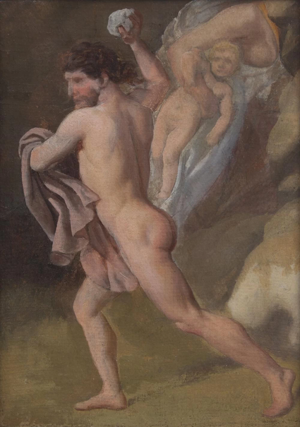 Uomo che lancia una pietra